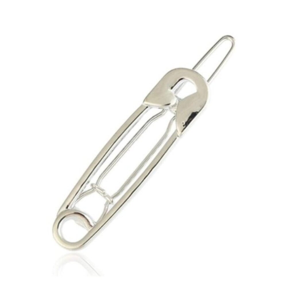 Brandy Melville Silver Metal Safety Pin Hair Clip